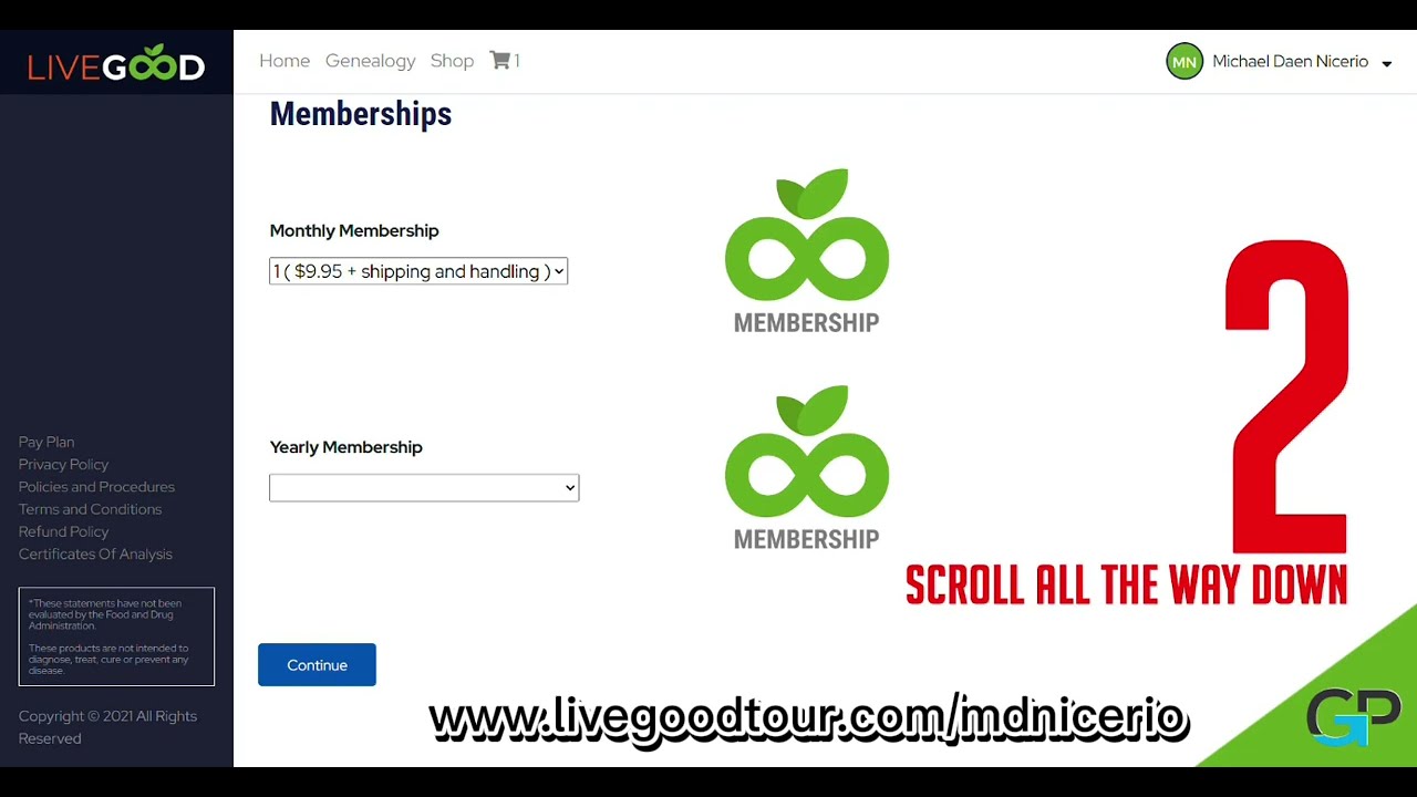 GPreneur: LiveGood Membership Payment paid by using Credit Wallet Guide