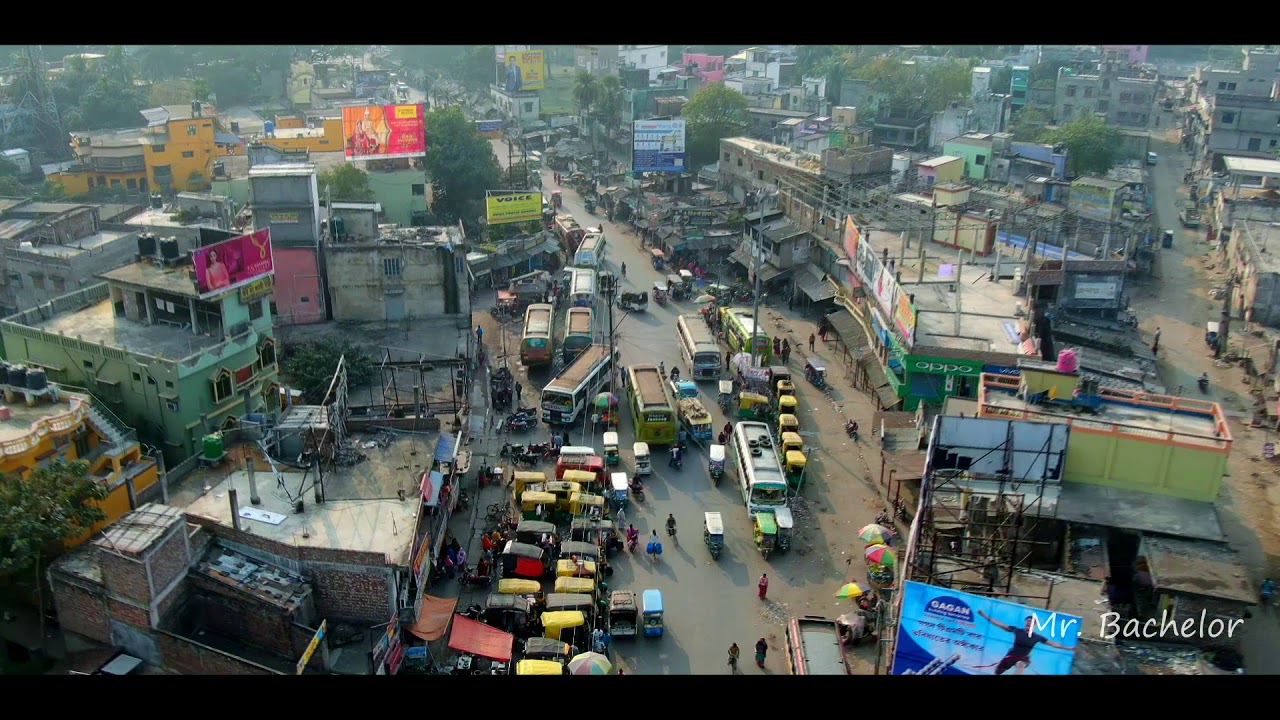 KARIMPUR=2 ( Day vs Night)// Drone shoots // Bus stand, Hospital,market #karimpur #dji  #mrbachelor