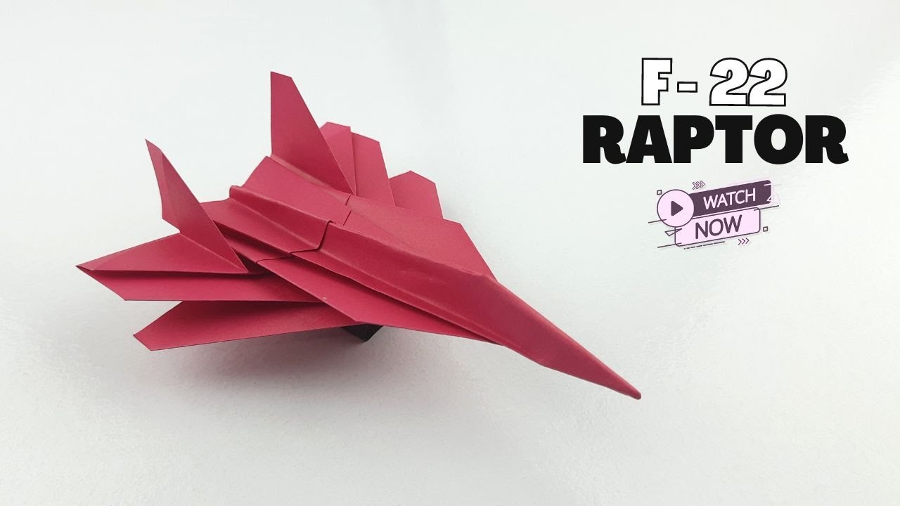 F 22 Raptor || How to Make Paper Airplane Fighter Jet F 22 Raptor