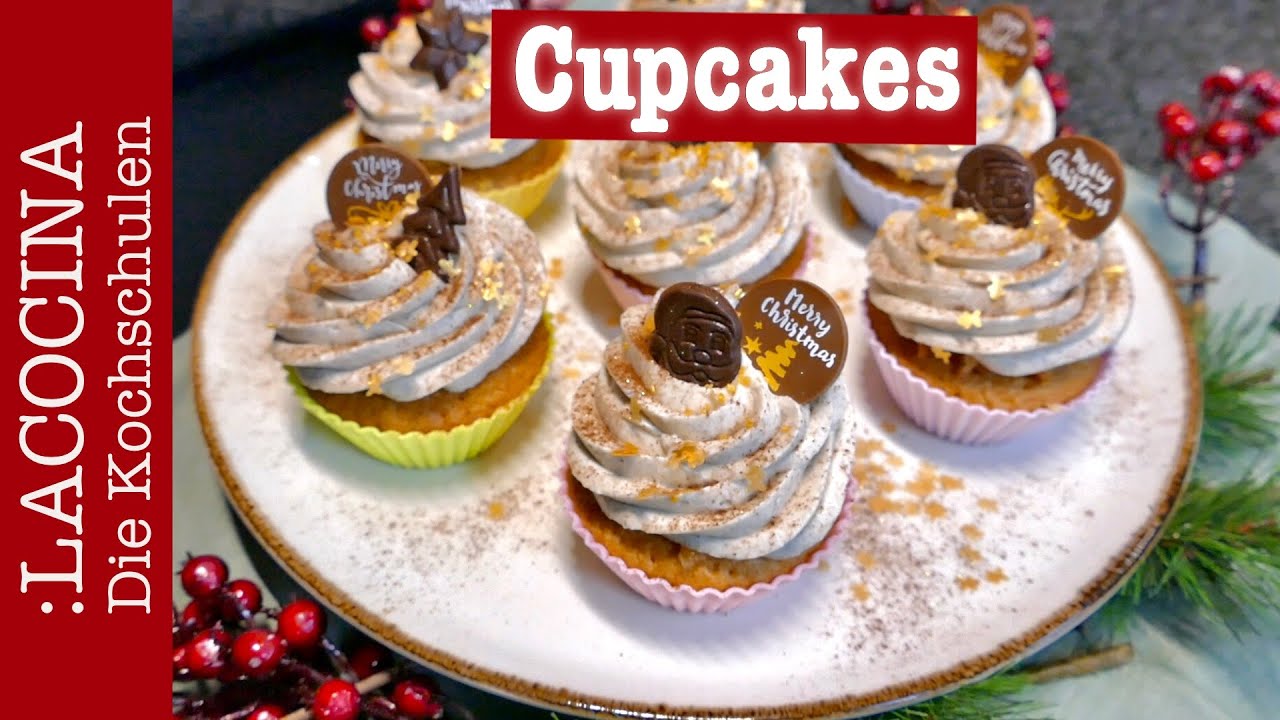 Cupcakes mit weihnachtlicher Füllung ( Zimt - Bratapfel ) | La Cocina