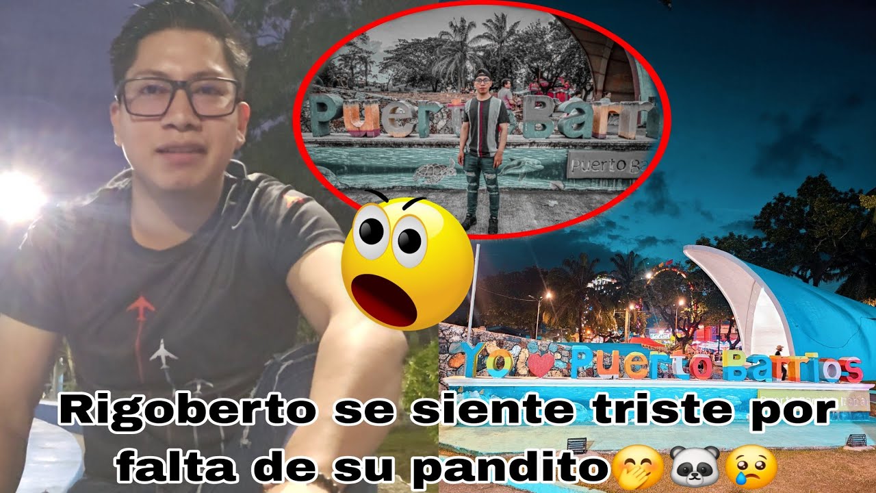 😱Rigoberto salió a pasear un poco en el parque de puerto barrios🌇❣️