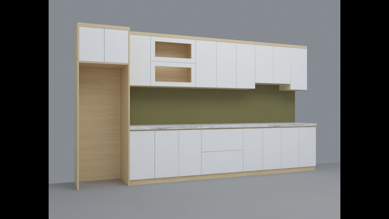Hướng dẫn vẽ cad tủ bếp, dựng max tủ bếp đơn giản