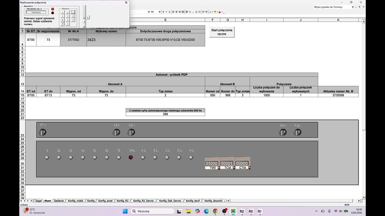 Pentaconta symulator - cz. ost. - 