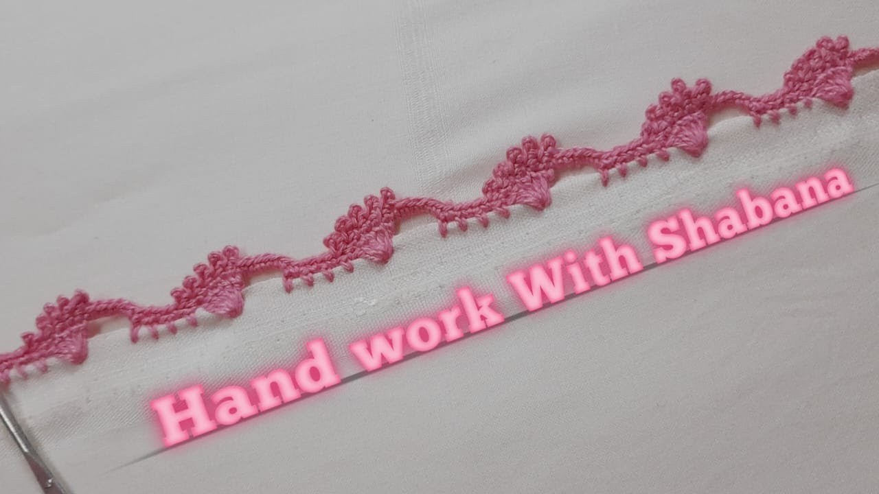 Easy Dupatta neck and sleeves lace pattern/ crochet lace design / easy qureshia lace design...
