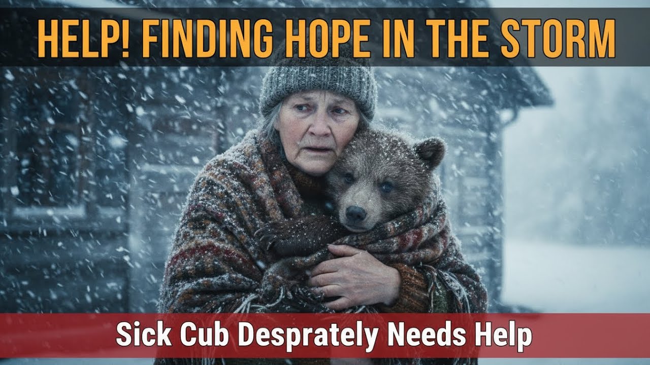  Freezing Bear Cub Rescued by Old Woman ❤️ Emotional Story