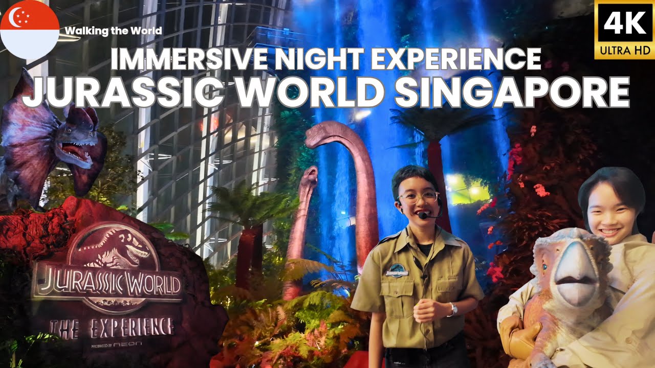 Jurassic World Singapore After Dark - FULL Night Immersive Walk Experience [4K]