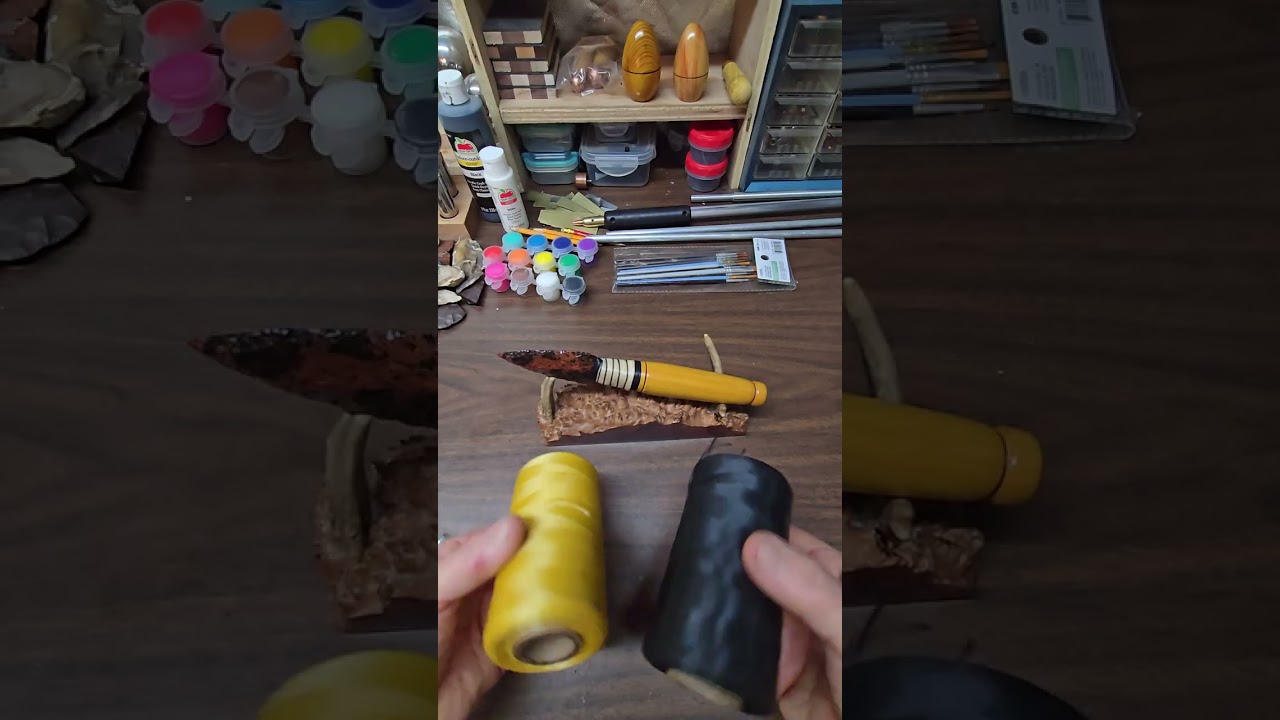 ##bushcraft #flint-knapping artificial sinew from Hobby Lobby 