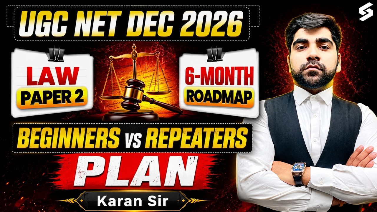 UGC NET Law Preparation 2026 | UGC NET Law 6 Months Roadmap | UGC NET Law Paper 2 By Karan Sir