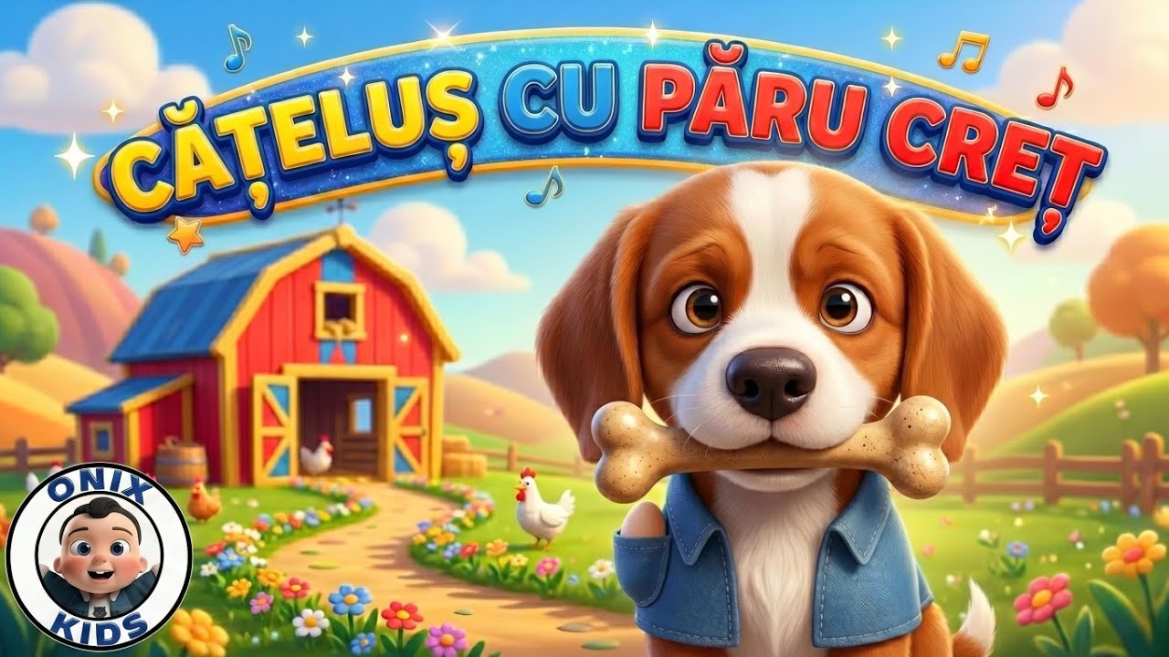 🎵 Cățeluș Cu Păru Creț | Melodie Populară pentru Copii | Onix Kids Romania