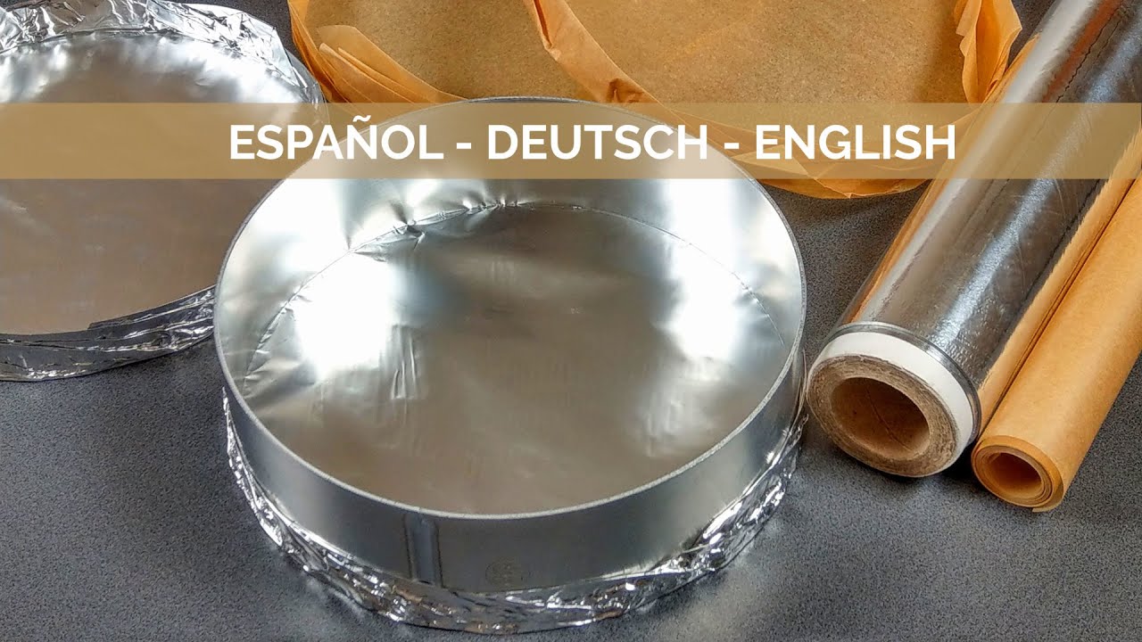 Como usar un aro para tortas - Tortenring mit Folie oder Papier einschlagen - How to use a cake ring