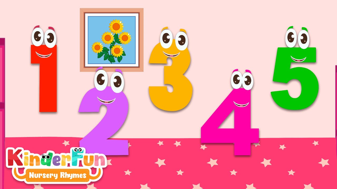 𝐊𝐢𝐝𝐬 𝐒𝐨𝐧𝐠𝐬 & 𝐍𝐮𝐫𝐬𝐞𝐫𝐲 𝐑𝐡𝐲𝐦𝐞𝐬 | Ten Little Numbers Jumping On The Bed  Kinderfun Rhymes & Kids Songs