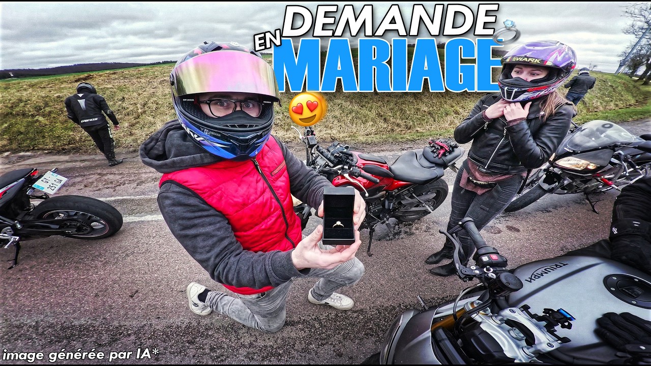 20 MOTARDS PRÉSENTS POUR SA DEMANDE EN MARIAGE ! 😍
