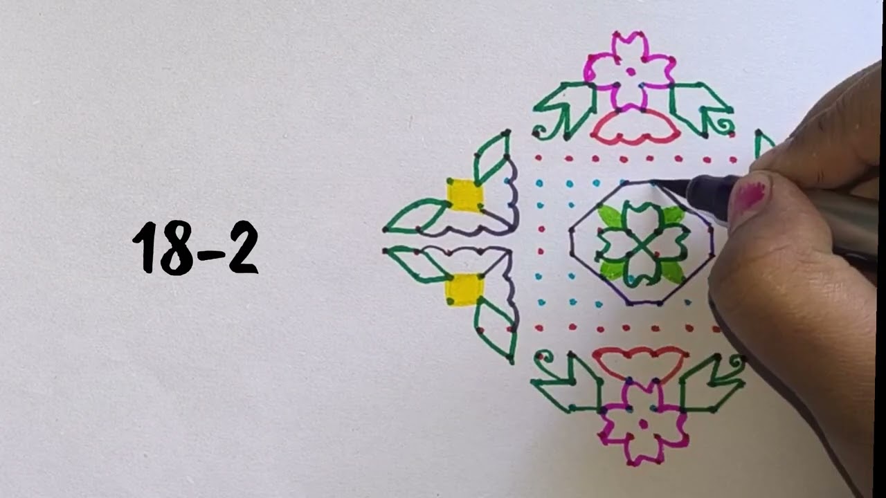 18-2 trending Medium size easy rangoli designs 