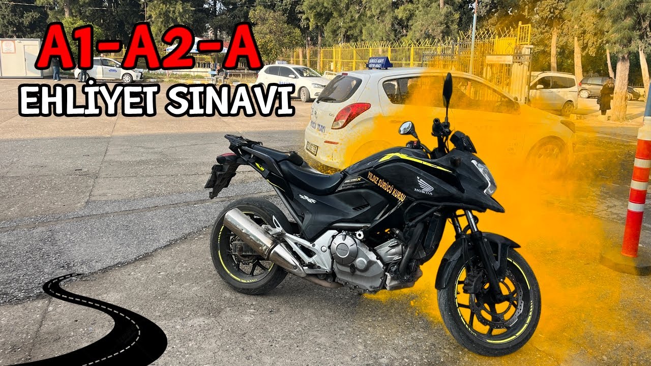 A EHLİYETİ ALIYORUM! | A1-A2-A EHLİYET SINAV PARKURU VE GÜZERGAHI | NC 750 X POV