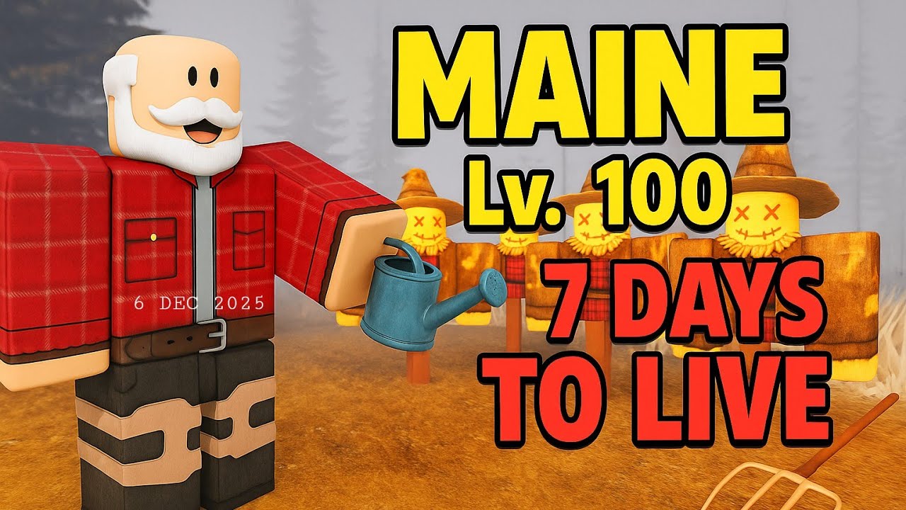 MAINE Level 100 Perk Showcase | He Is a Total Game Changer! | 7 Days To Live Roblox