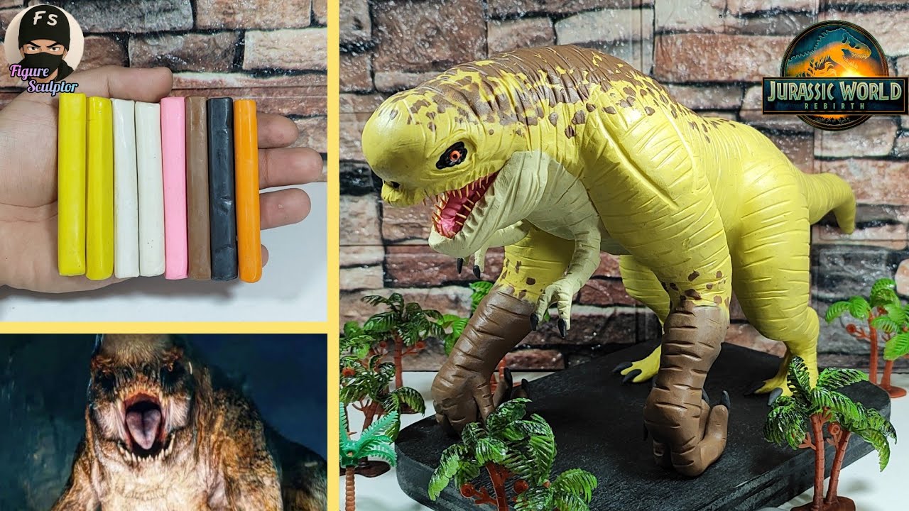 Como Hacer al DISTORTUS REX 🦖🧬 en Plastilina || Jurassic World Rebirth || Figure Sculptor🖌️