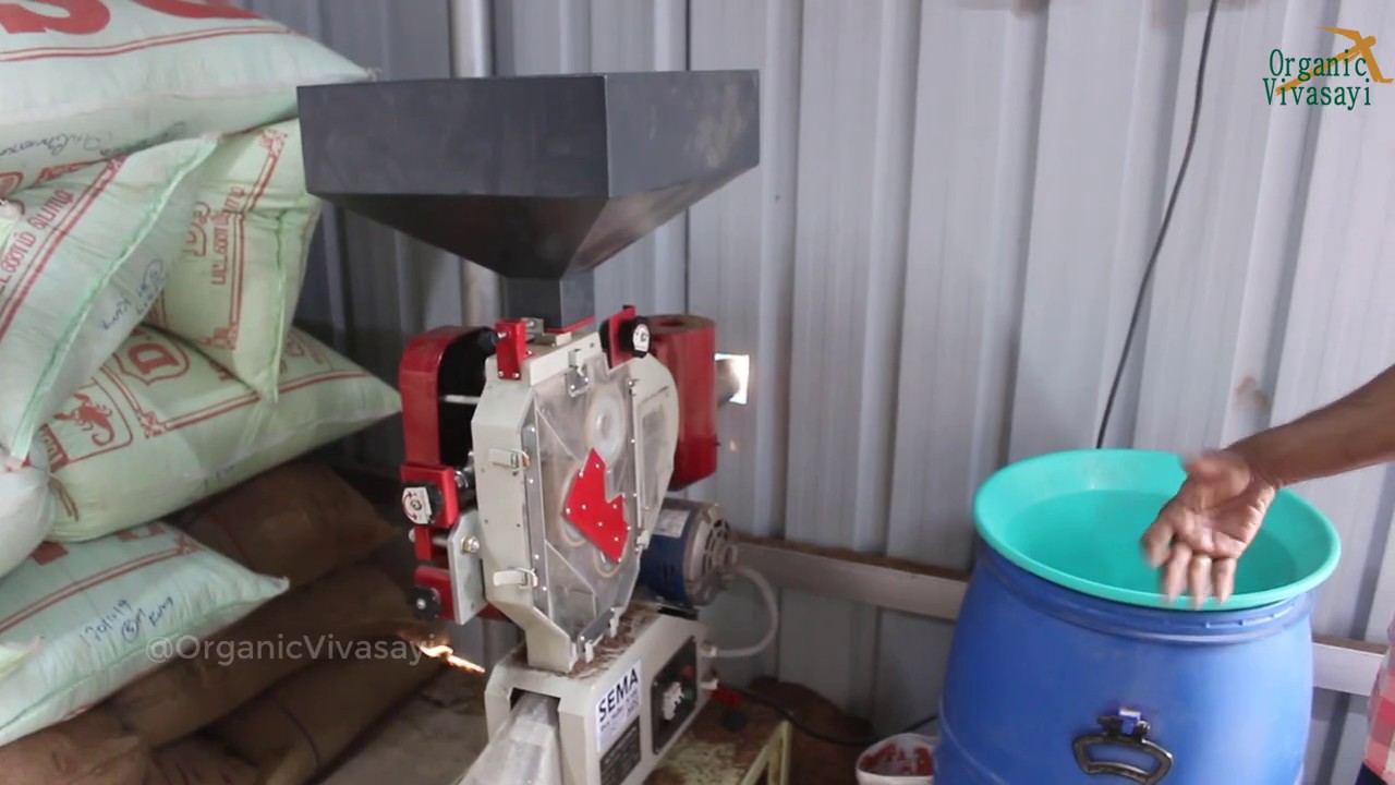 வீட்டுக்குள் ஓர் அரிசி ஆலை கைகுத்தல் அரிசி இயந்திரம் | De-husking machine for brown rice production
