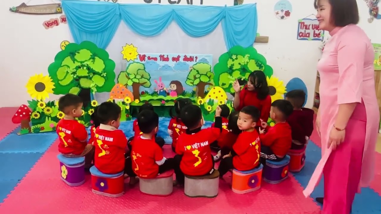 Truyện: Vì sao Thỏ cụt đuôi. Độ tuổi 24-36 tháng tuổi. Thi GVG cấp xã năm học 2025-2026