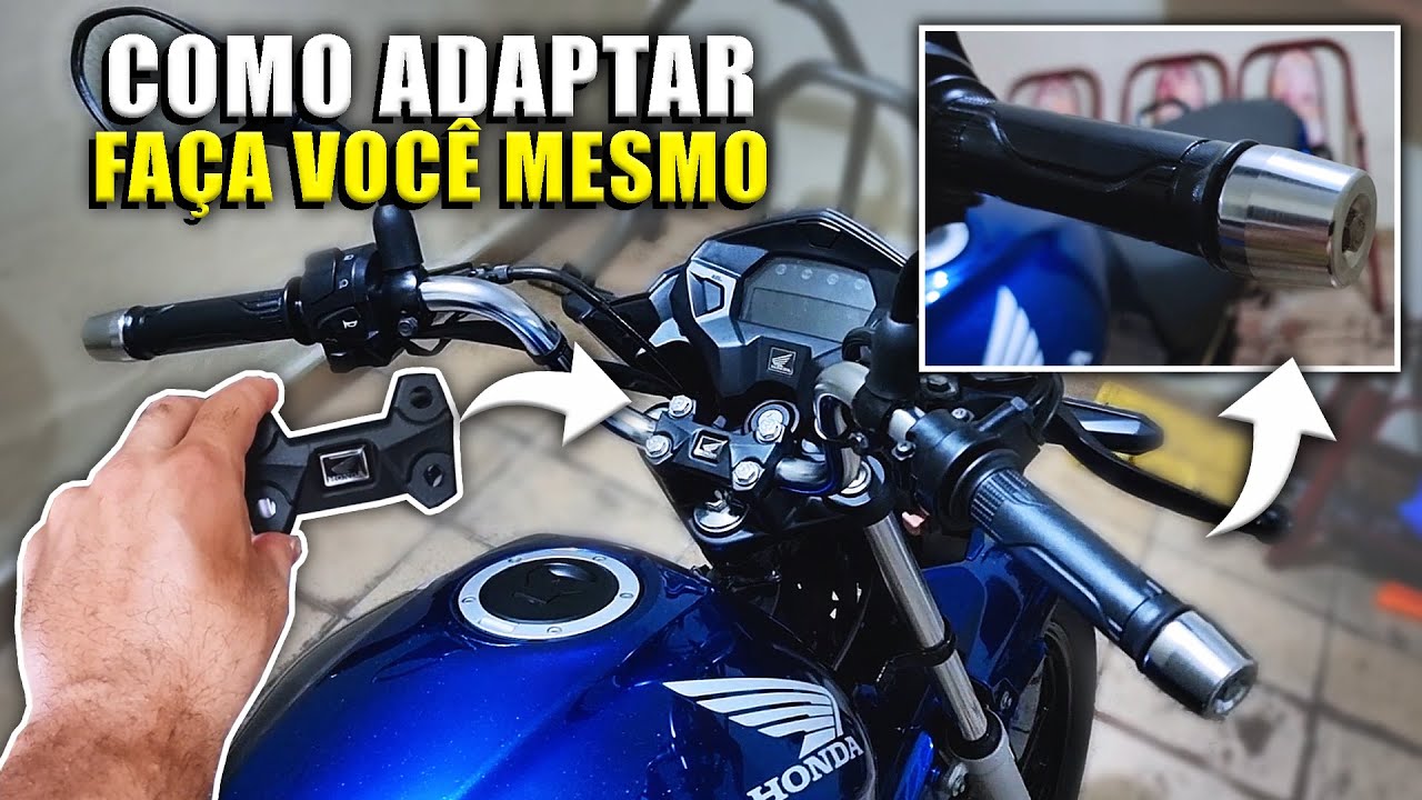 COMO ADAPTAR PESO DE GUIDÃO NA 160, PUNHO DA CARGO E CADEADO DA TWISTER