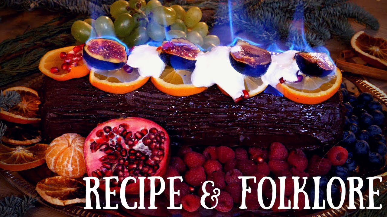 Burning Yule log recipe & history of the pagan yule log | #21daystilyule | Day 12