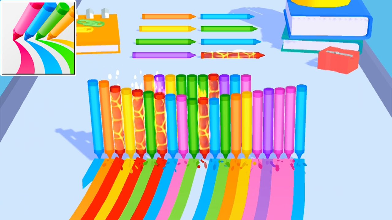 Pencil Rush 3D (IOS, Android) New update Gameplay All Levels (Level 1-3)