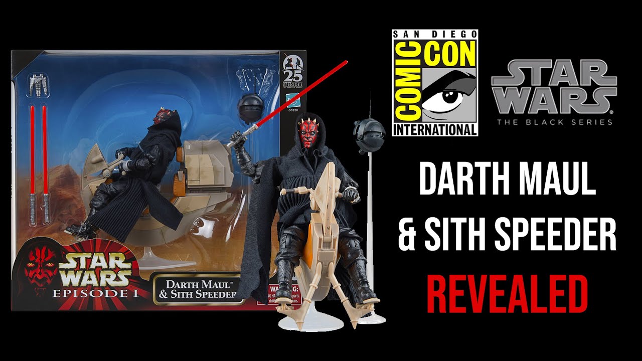 Ep536 SDCC Black Series Darth Maul & Sith Speeder REVEALED!