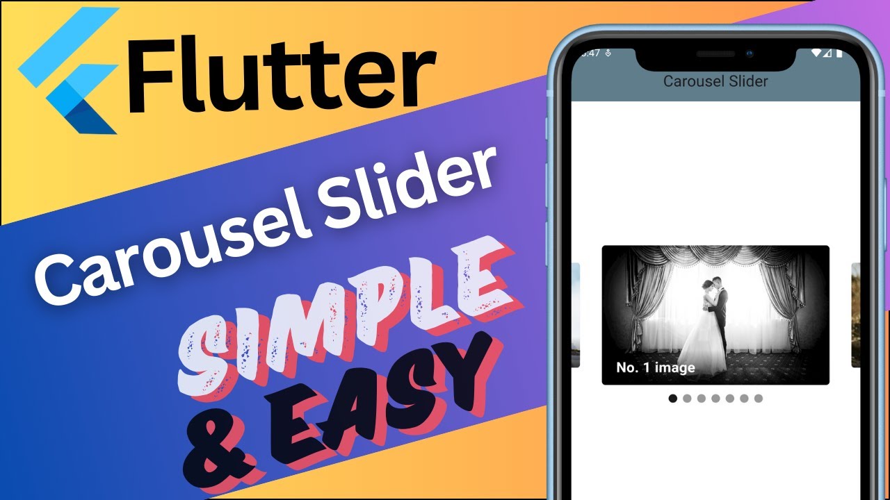 Image slider | Carousel Slider with dot Tutorial in flutter #flutter #excitedmission