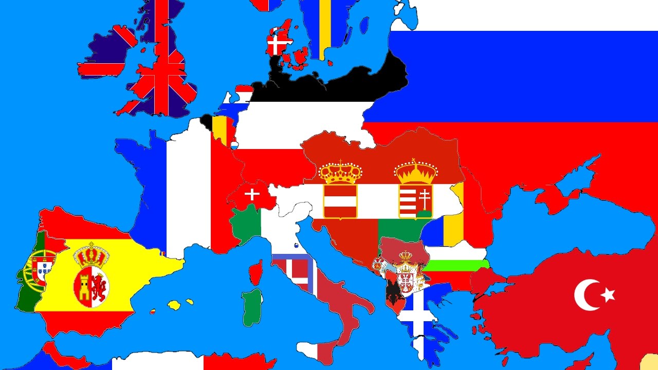 Speedart: 1914 Flag-Map of Europe