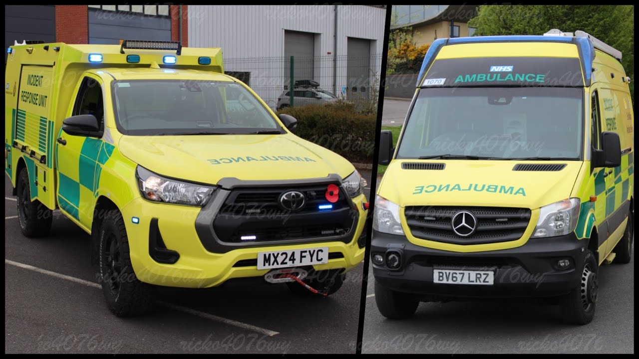 Toyota & Mercedes Blue Lights / Rear Reds + Sirens Demo | East Midlands Ambulance Service