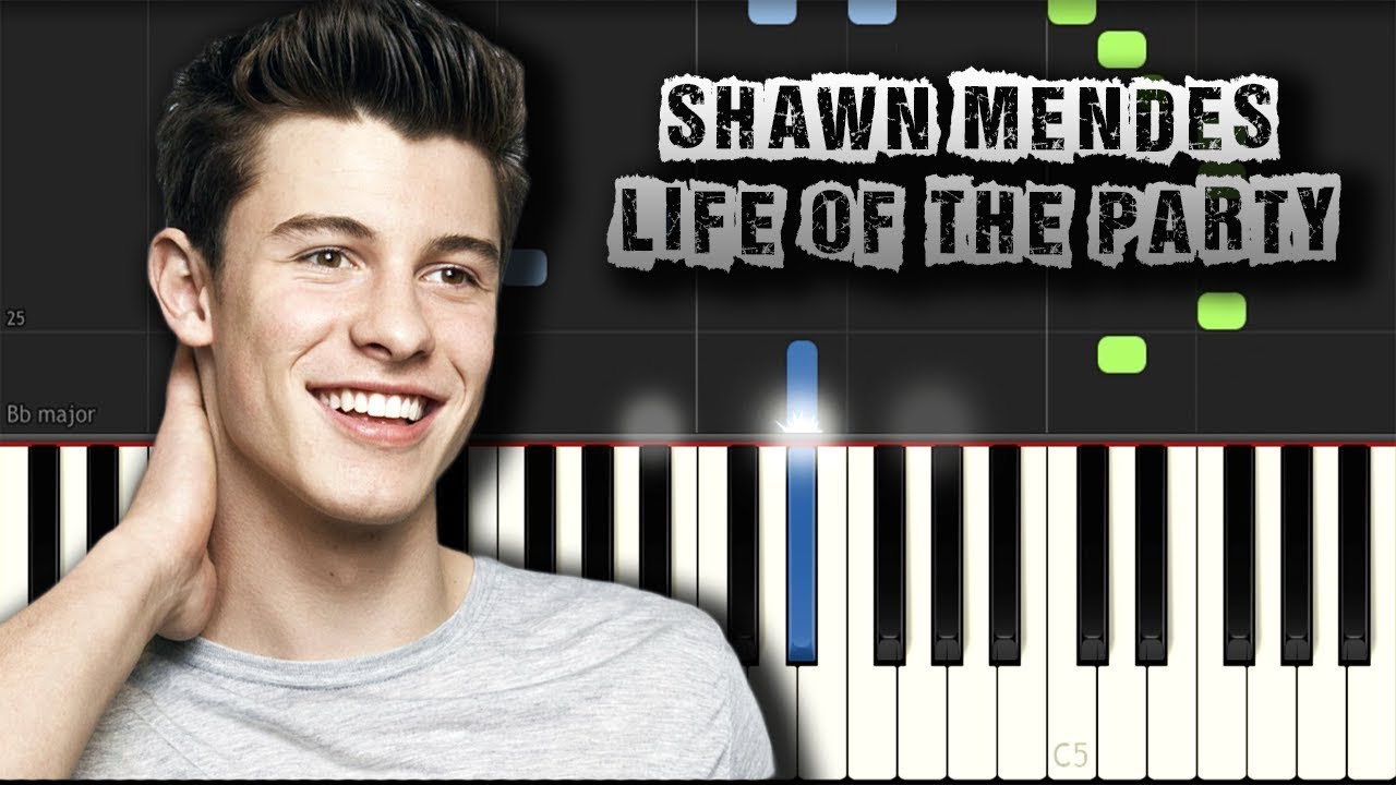 Shawn Mendes - Life of The Party [Piano Tutorial Synthesia] (Download MIDI + PDF Scores)