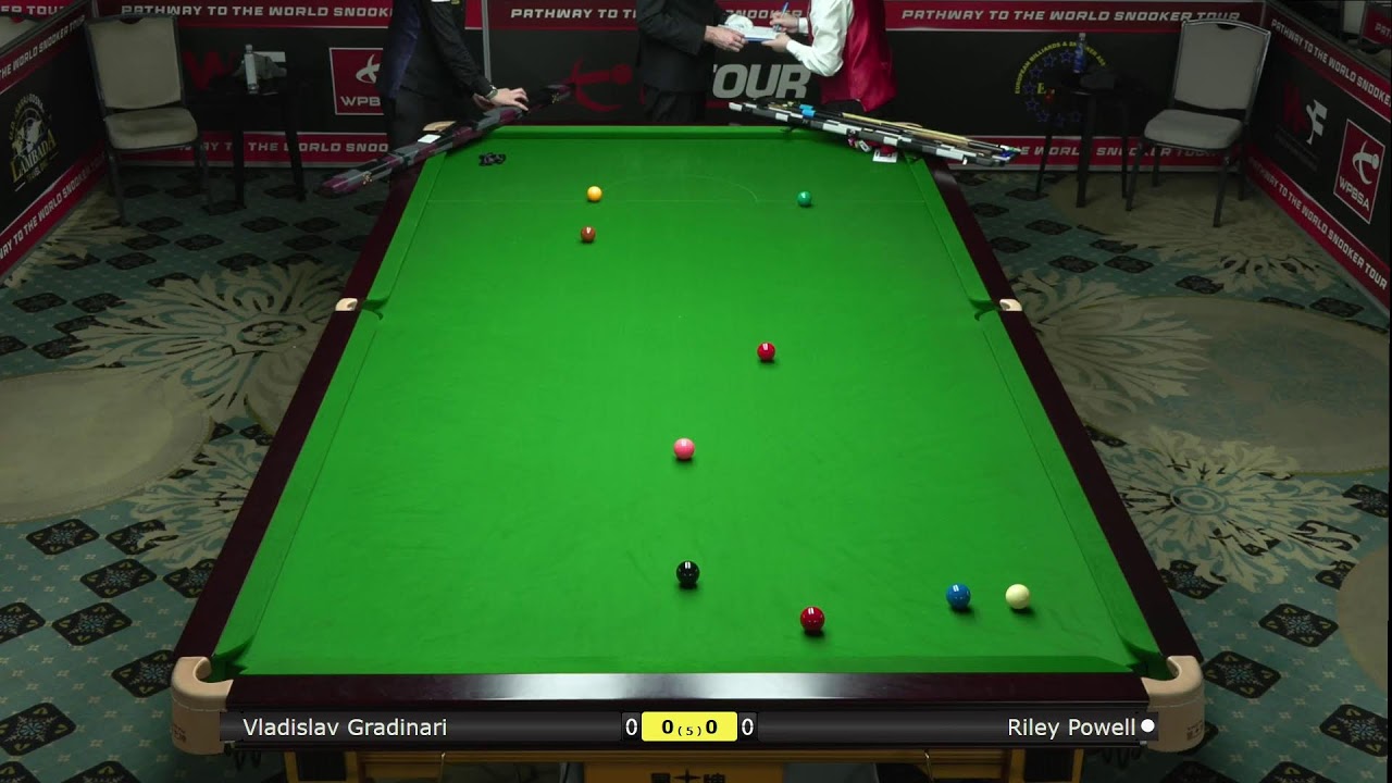 European Snooker Championships - Men's Groups: Vladislav Gradinari vs Riley Powell