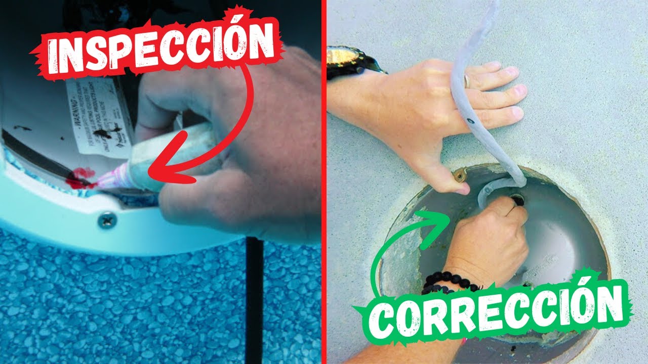 Como identificar y reparar una FUGA en la luz de tu piscina