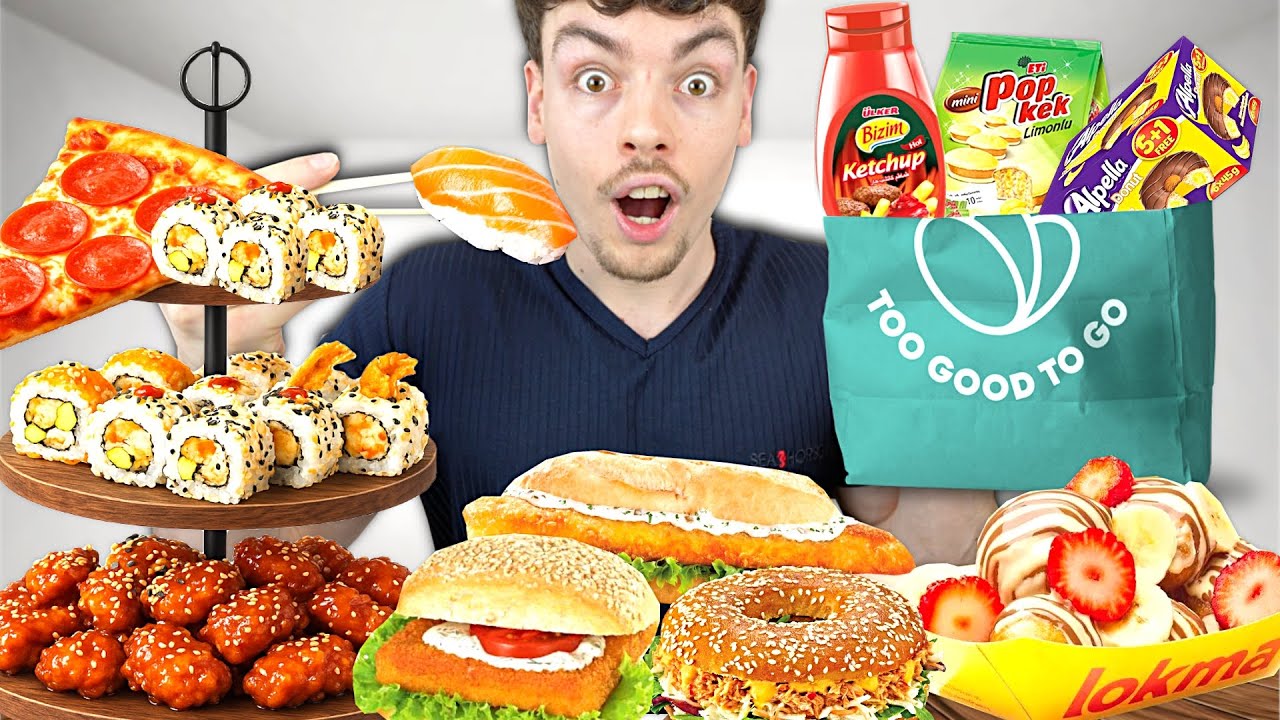 Ich LEBEN 1 Tag nur von TOO GOOD TO GO ESSEN (EXTREM VIEL UND ULTRA GÜNSTIG 🤯)