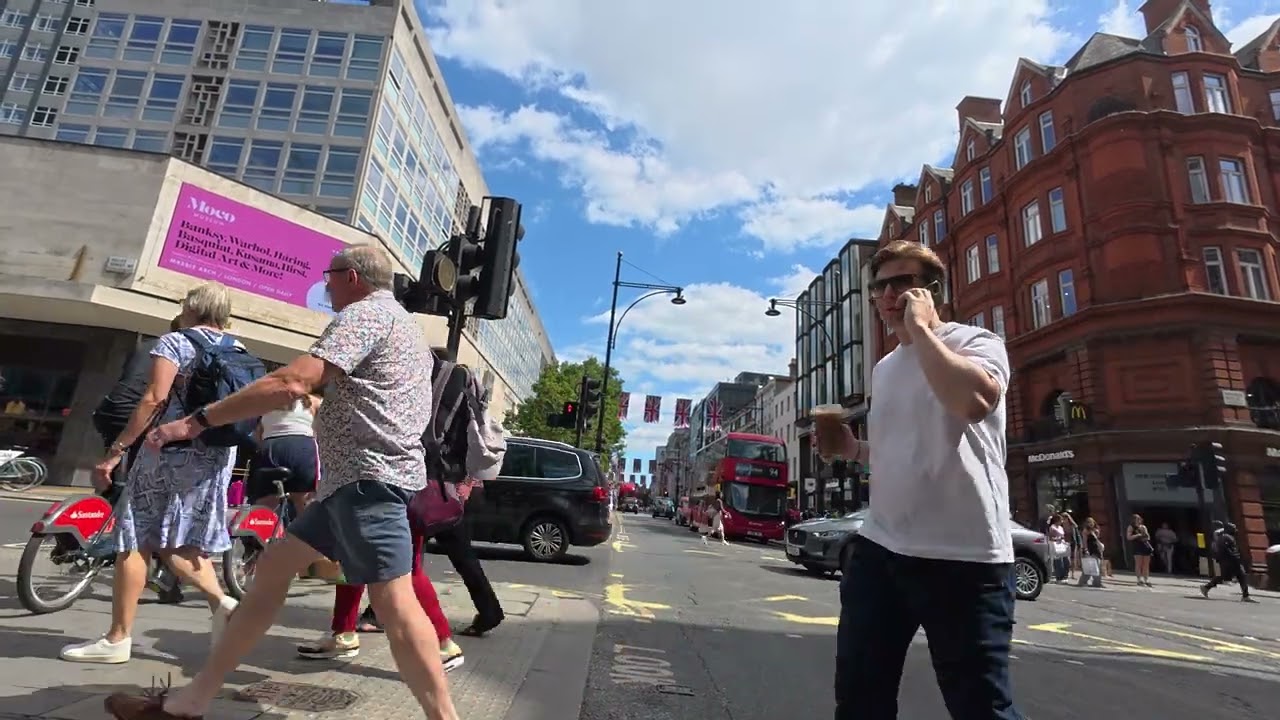 London Cycle Marble Arch, Oxford Street, Tottenham Court Road, Shaftesbury Avenue 09.08.2025 Part 1