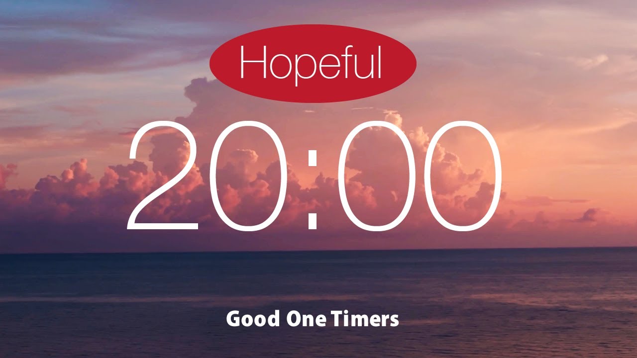 20 Minute Countdown Timer with Hopeful and Relaxing Music | 4K | Alarm | Hopeful Sunset