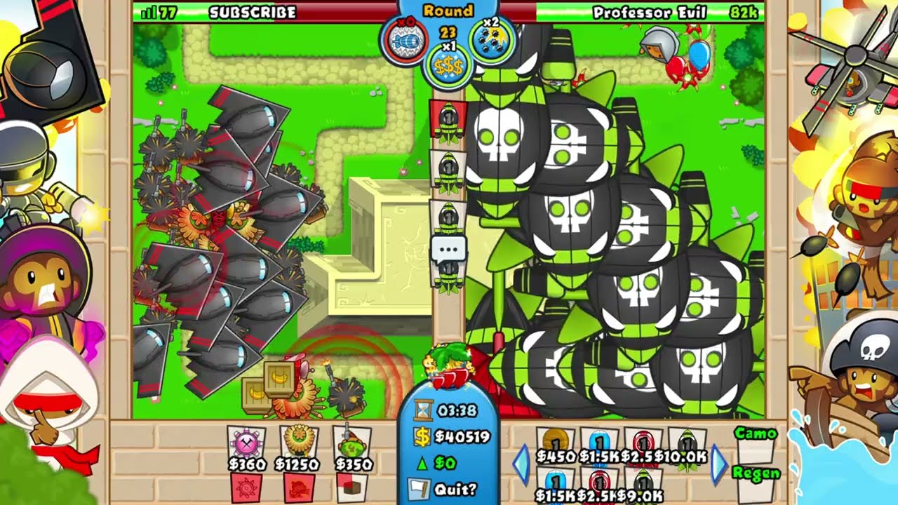 I KILLED PROFESSOR EVIL - The Wrong Way To Beat Professor Evil (Bloons TD Battles)