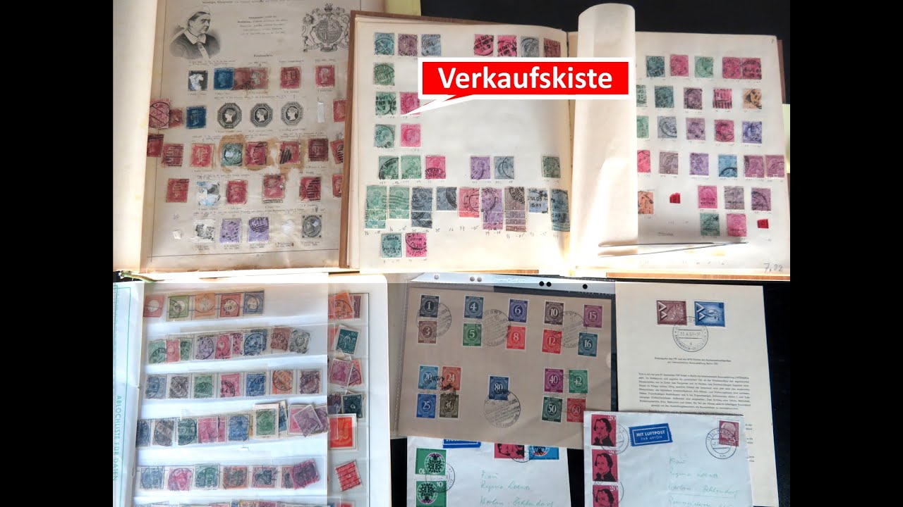 Briefmarken Verkaufsfilm: Schatzsuche und Verkauf in Kommissionskiste 4 mit Briefmarken