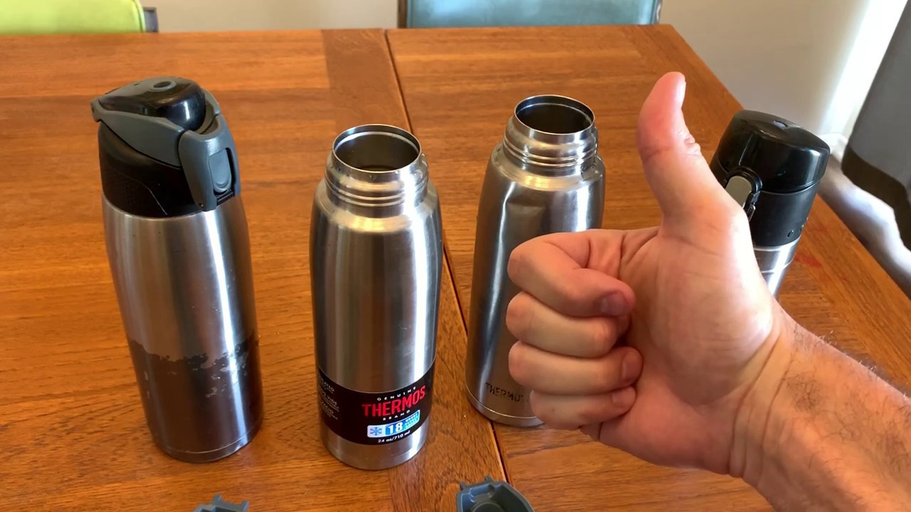 How to save money #4: Thermos Vacuum Insulated Bottles! Plus 7 y.o. bottle vs brand new!