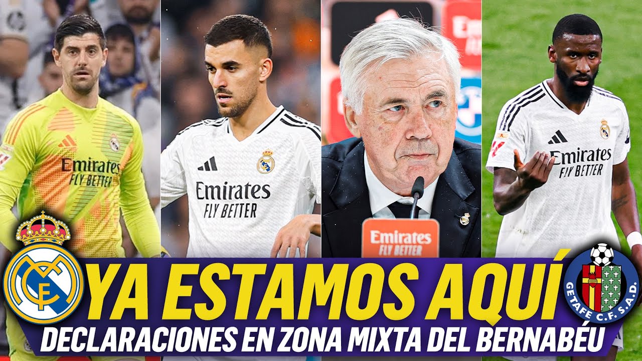 🔴 ANCELOTTI, COURTOIS, RÜDIGER y CEBALLOS HABLAN tras la VICTORIA del REAL MADRID frente al GETAFE