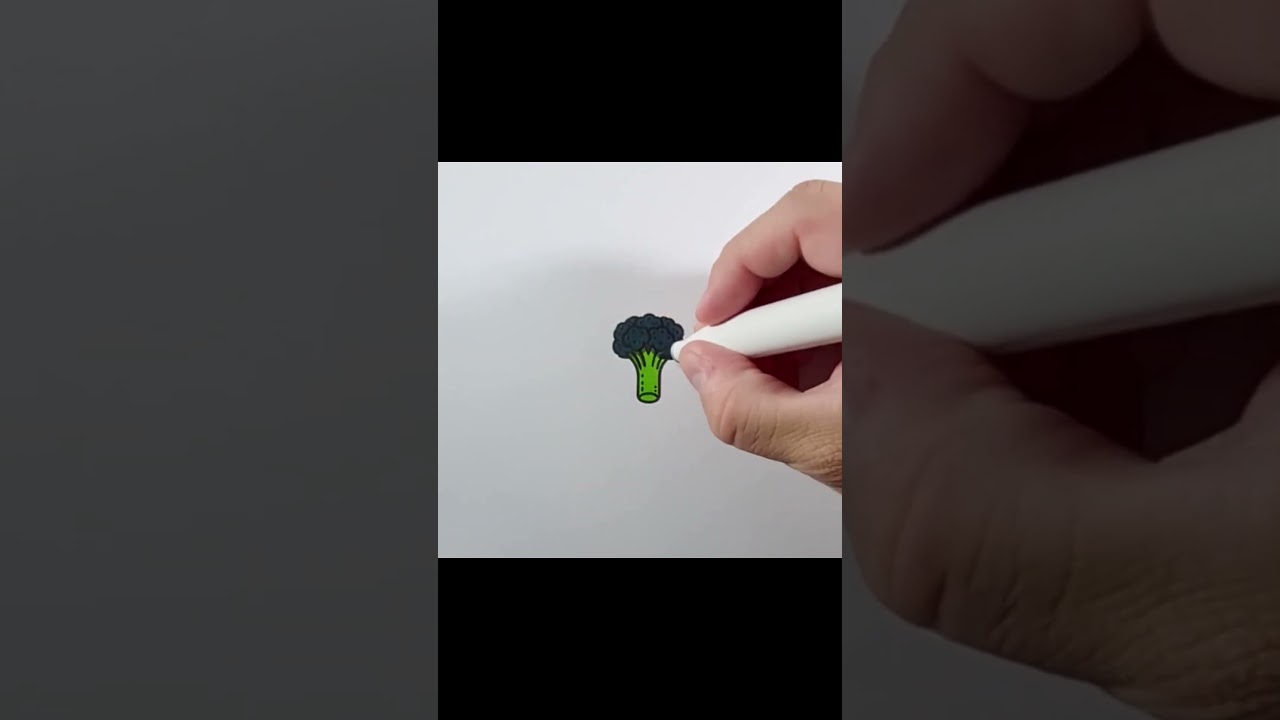 🥦 Coloring a Broccoli | Fun & Healthy Art in Motion
