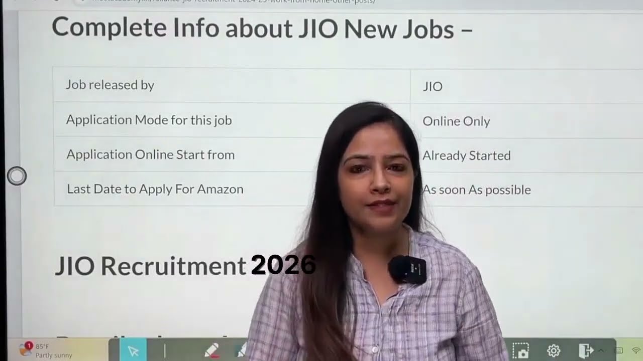 Reliance Jio Recruitment 2026 | Reliance Work from Home Jobs 2026 | Reliance Jio New Jobs 2026 