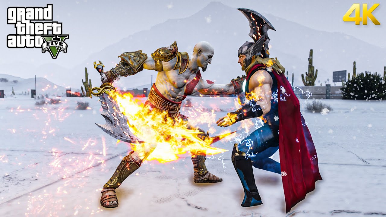 GTA 5 - Thor VS Kratos | Epic God Battle!