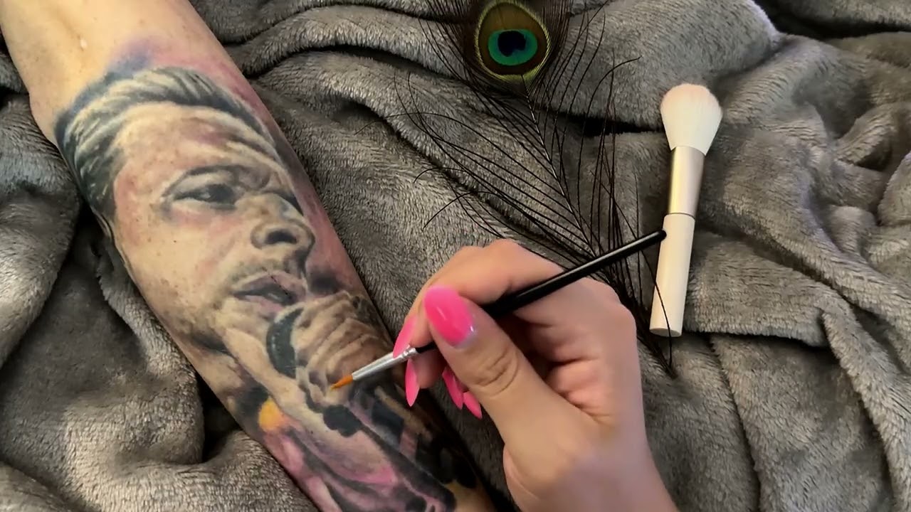 Трейсинг по тату | Tattoo tracing | АСМР студия DOFAMIN в Москве | Moscow real ASMR studio DOFAMIN🥱💤