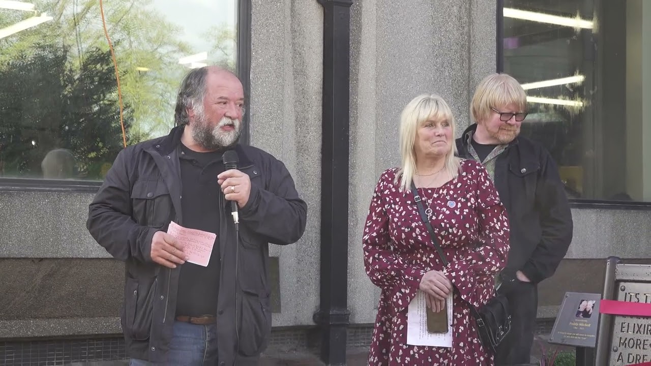 Unveiling the Pete Shelley Lyric /Memorial bench (17.04.24) PSMC