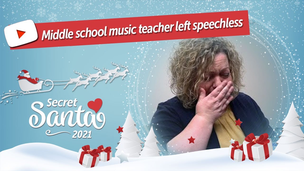 Middle school music teacher left speechless after opening a gift from a Secret Santa