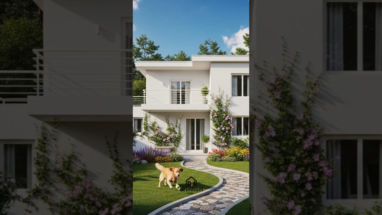 Mediterranean Villa with a Rustic Garden