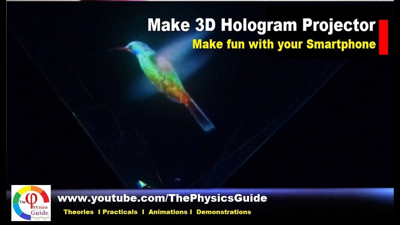 Make your 3D hologram projector with your smartphone | 3D hologram videos