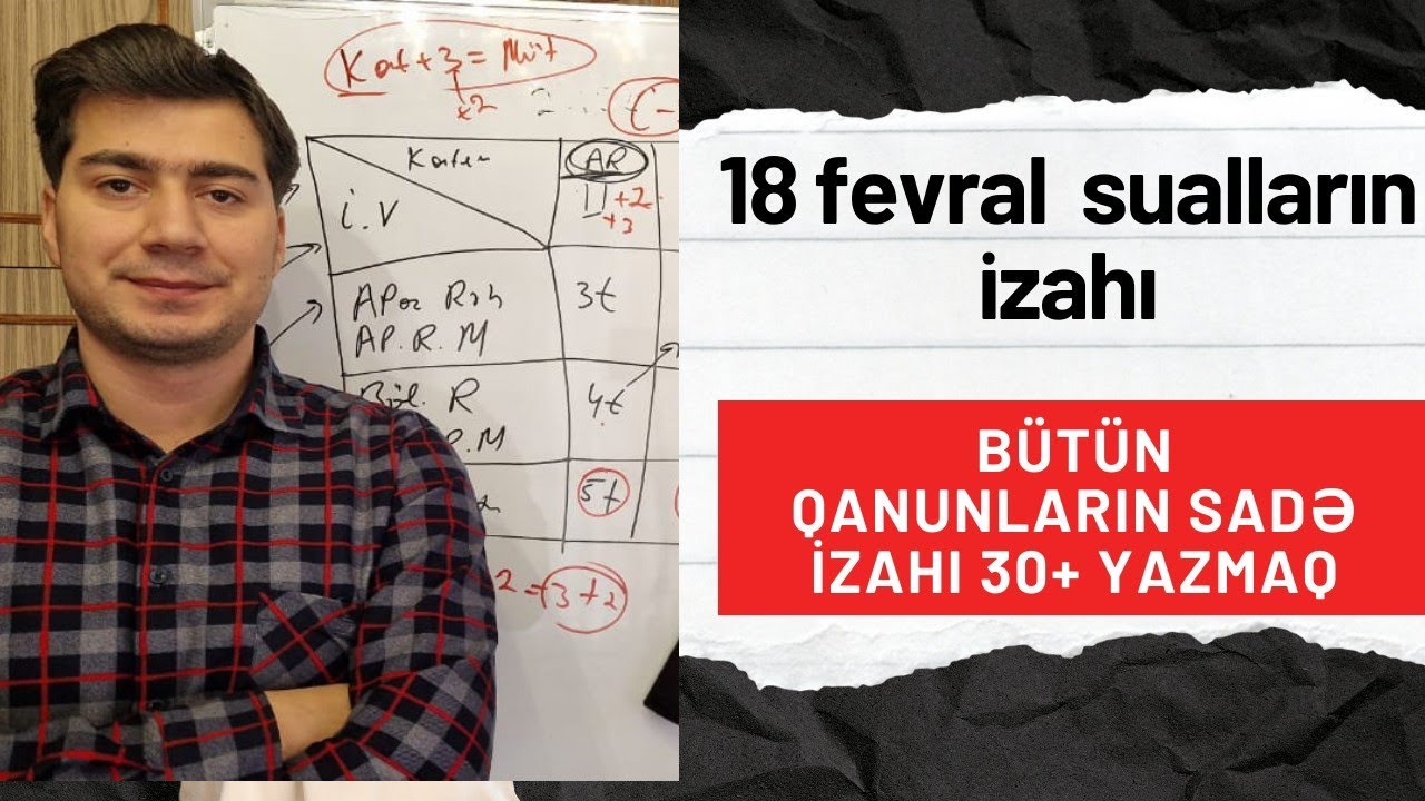 Bütün qanunların izahı 18 fevral