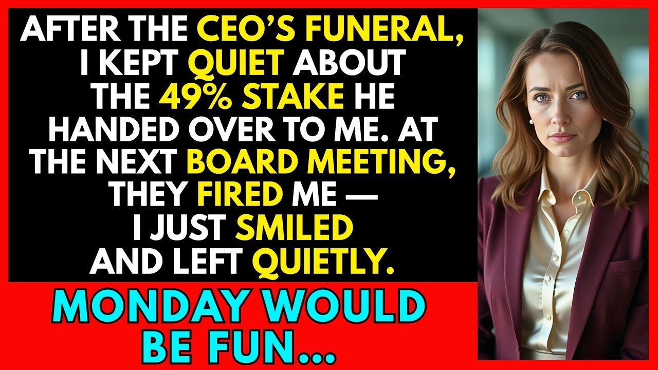 After the CEO’s Funeral, I Kept Quiet About the 49% Stake — Until the Next Board Meeting