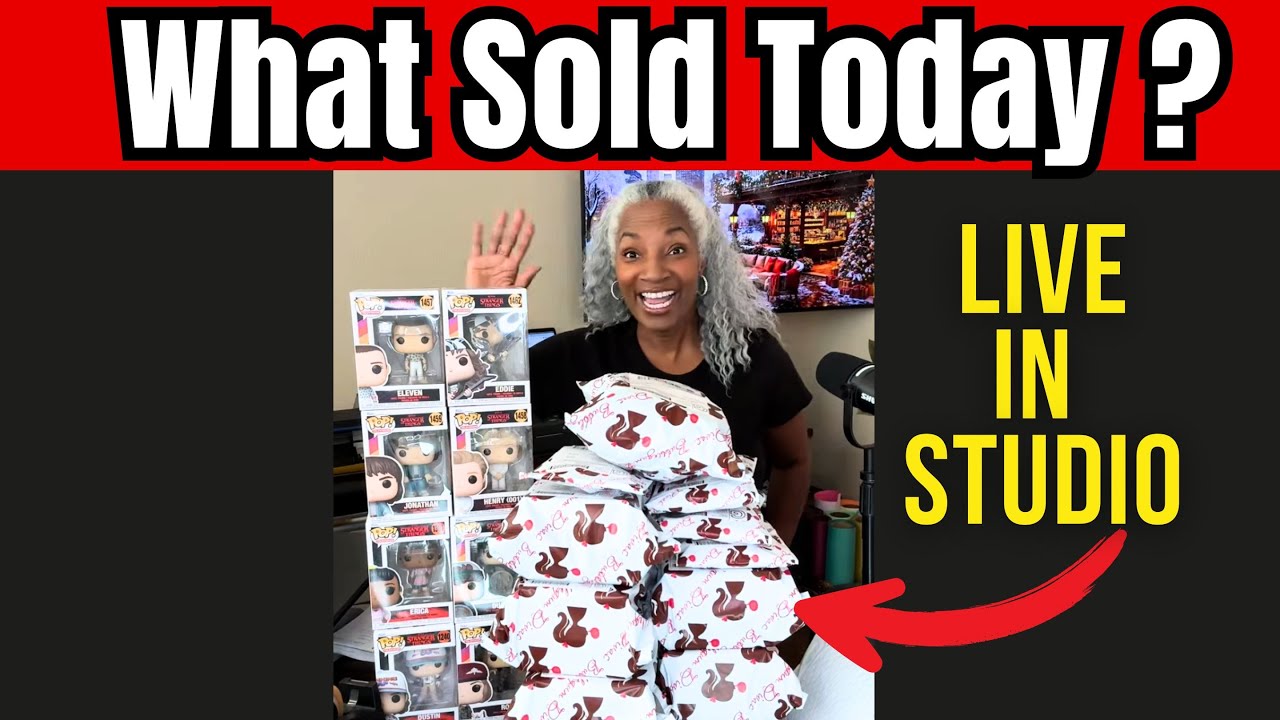 Work With Me LIVE Studio Day | What Sold Today? Eddie Munson Funko Pop Boom, Custom Sock Monkey